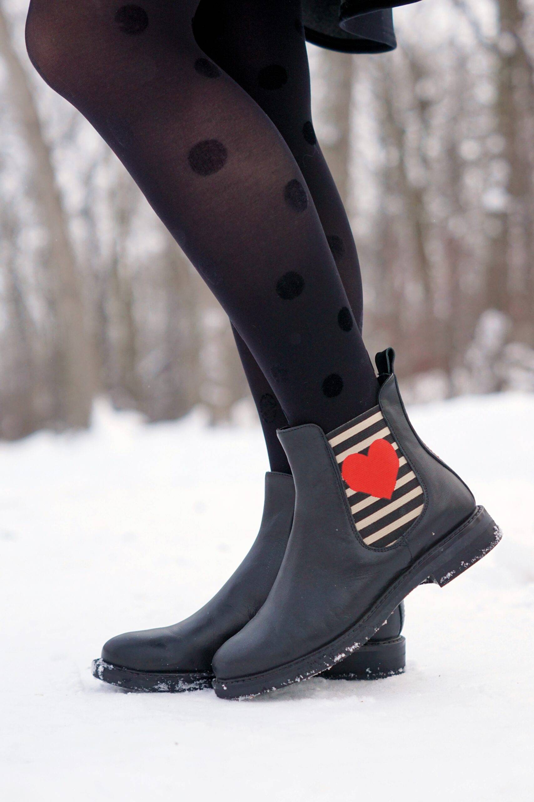 Winnipeg Style winter heart boots